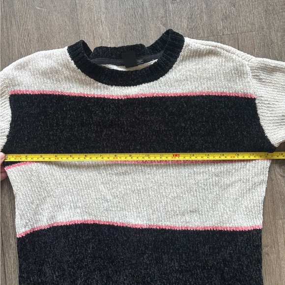 Volcom Black, White, and Pink Striped Sweater - Picture 3 of 5